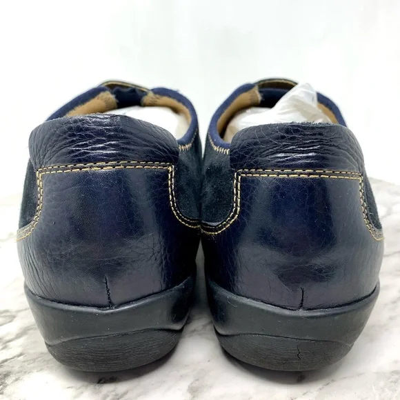 Softspots Navy Suede/Leather Comfort Sneakers 8.5 Wide Casual Sporty - Picture 5 of 12